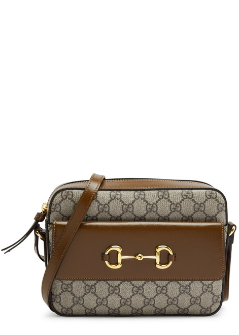 GUCCI Horsebit 1955 monogrammed shoulder bag | Harvey Nichols