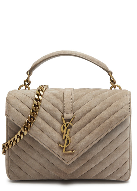 SAINT LAURENT-College medium suede shoulder bag