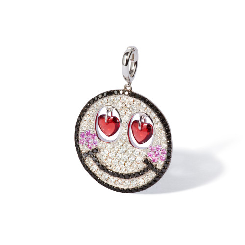 ANNOUSHKA-Smiley face diamond cupid charm