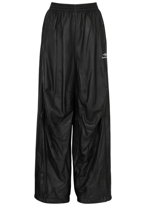 BALENCIAGA 3B Sports Icon leather sweatpants | Harvey Nichols