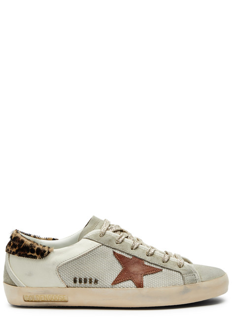 GOLDEN GOOSE-Super-Star panelled suede sneakers 