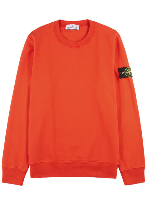 STONE ISLAND-Logo cotton sweatshirt