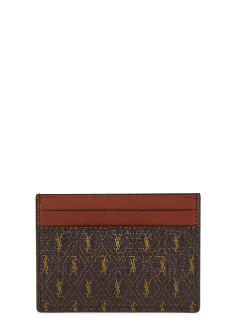 SAINT LAURENT-Logo-monogrammed leather card holder