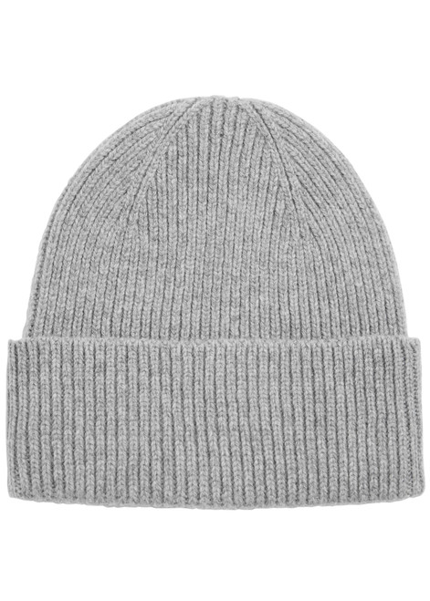 COLORFUL STANDARD-Ribbed wool beanie