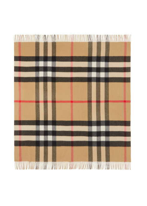 BURBERRY-Exaggerated check cashmere blanket
