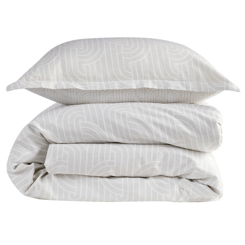 CHRISTY-Arches single duvet set almond