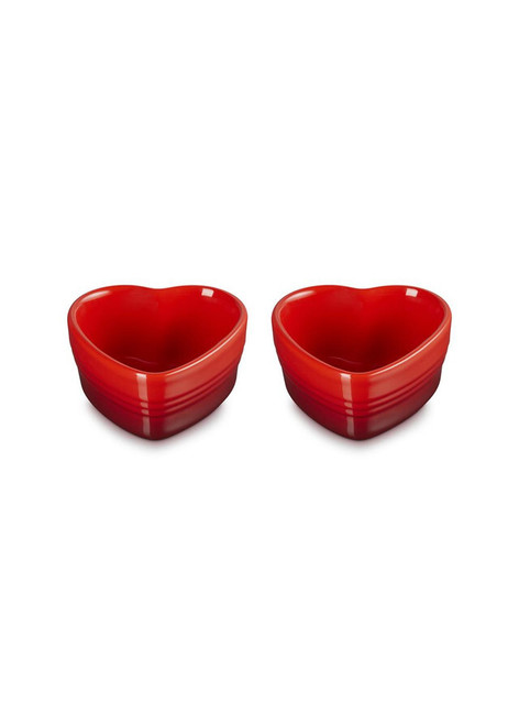 LE CREUSET-Stoneware set of two heart ramekin 300ml 