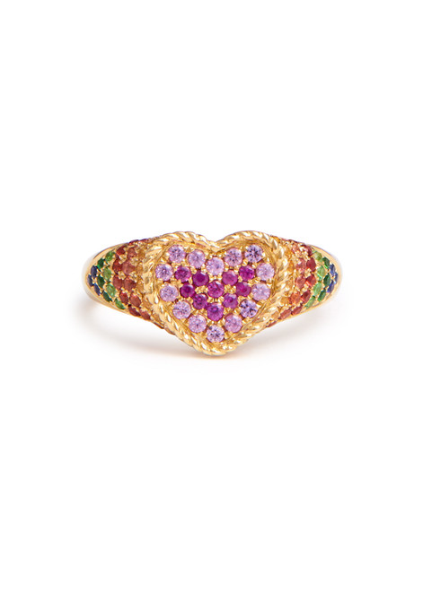 YVONNE LEON-Baby Chevaliere Coeur 9kt gold pinky ring
