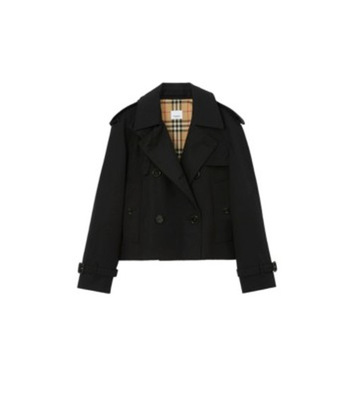 BURBERRY-Cropped gabardine trench jacket