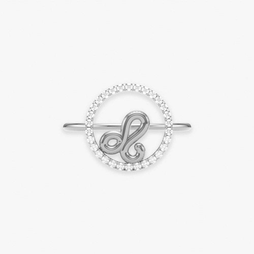 THE ALKEMISTRY-Wg pave circle zodiac ring -leo