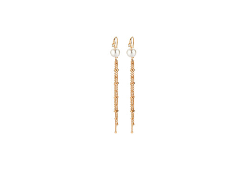 MOZAFARIAN-Pearl earrings with diamonds