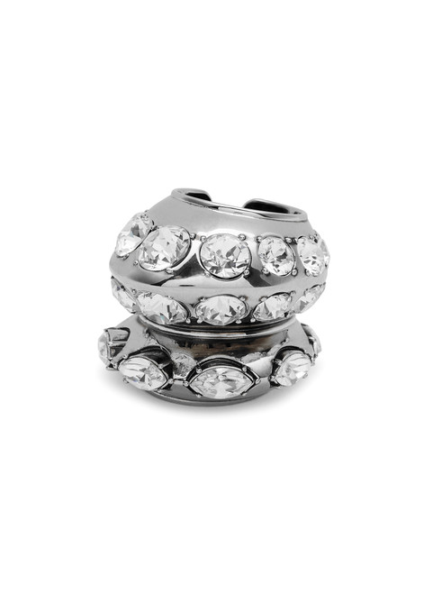 ALEXANDER MCQUEEN-Crystal-embellished chunky ring 