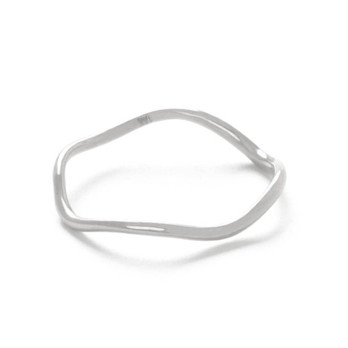 THE ALKEMISTRY-The alkemistry 18ct white gold plain wave ring