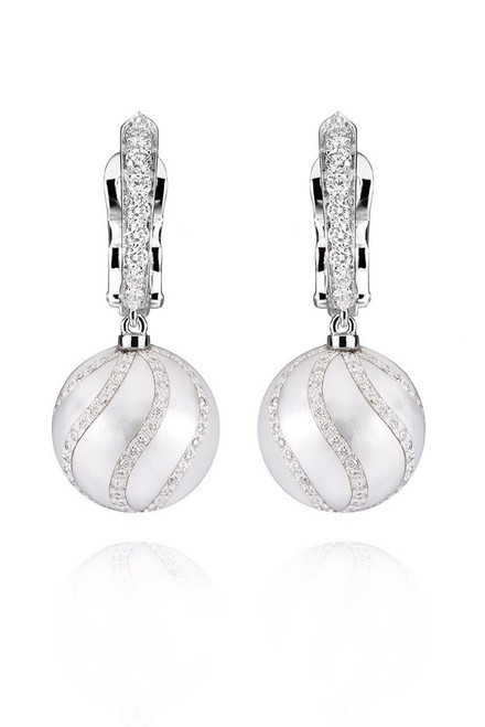 MOZAFARIAN-White gold earrings