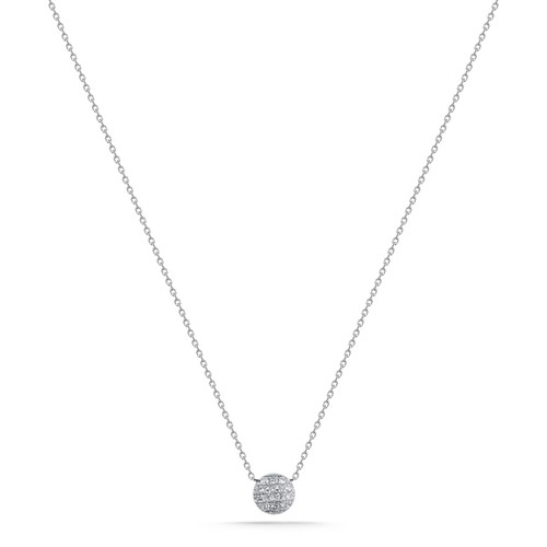 DANA REBECCA-White diamond disc necklace