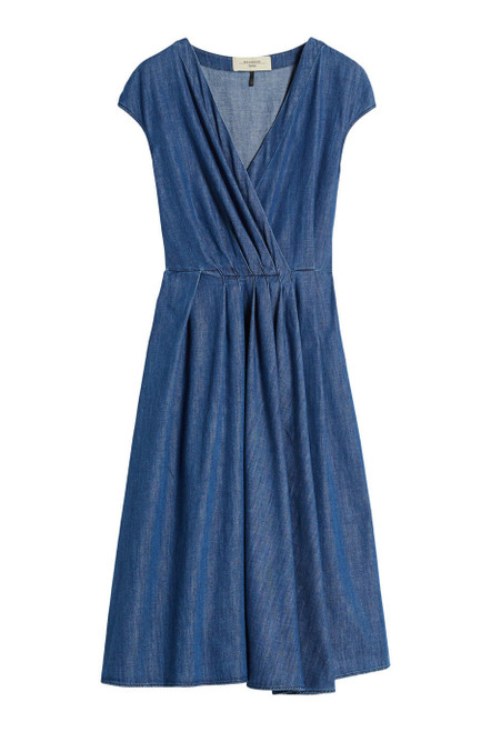 MAX MARA WEEKEND-Denim wrap dress