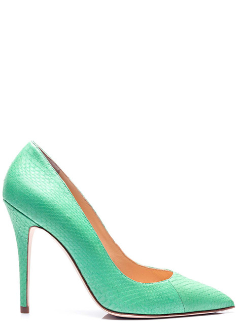JULIA MAYS-1104 matte black elaphe stiletto pumps