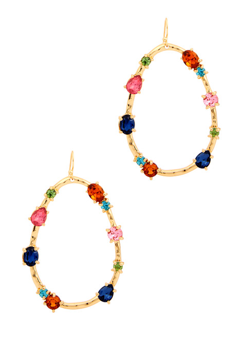 KENNETH JAY LANE-Crystal-embellished drop earrings 