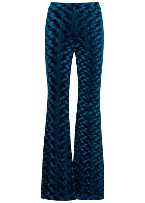 DIANE VON FURSTENBERG-Ruthette leopard-print flared velvet trousers