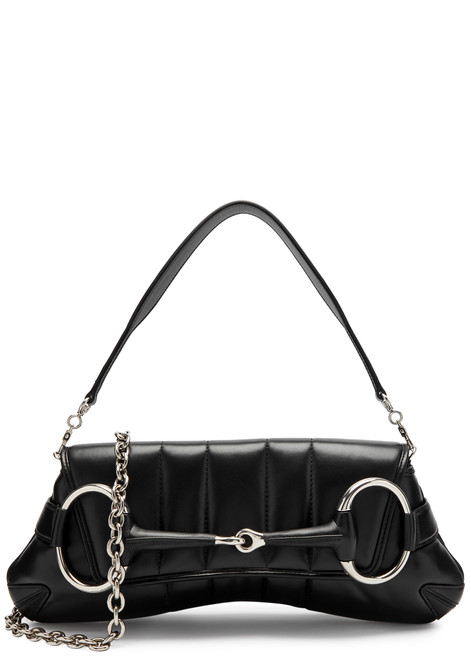 GUCCI-Horsebit medium quilted leather shoulder bag 