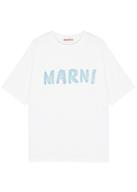 MARNI-Logo-print cotton T-shirt 