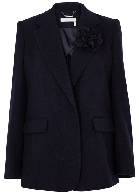 CHLOE-Wool and cashmere-blend blazer 