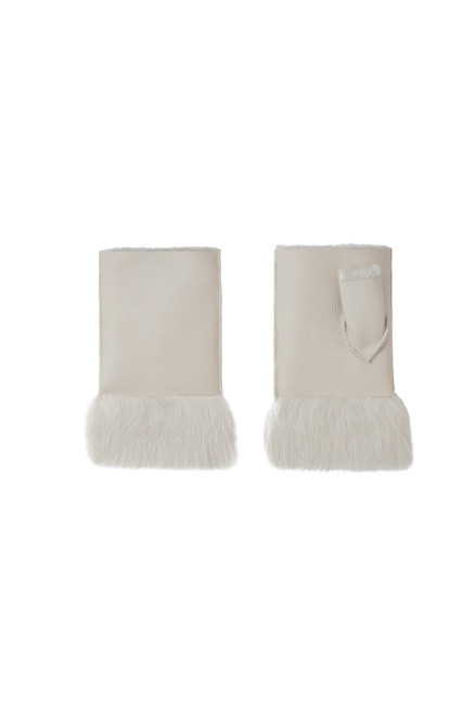 GUSHLOW & COLE-Cuffed mini shearling mittens