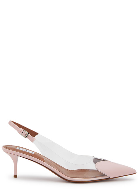 ALAÏA-Coeur 55 patent leather slingback pumps 