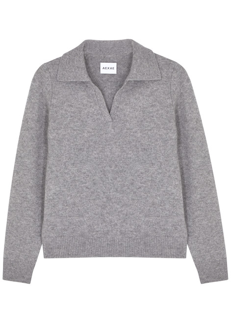 AEXAE-Cashmere polo jumper