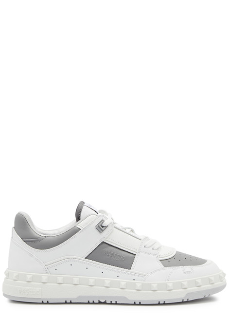 VALENTINO GARAVANI Freedots panelled leather sneakers | Harvey Nichols