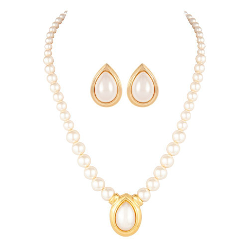 SUSAN CAPLAN VINTAGE-1960s vintage napier necklace and earring set