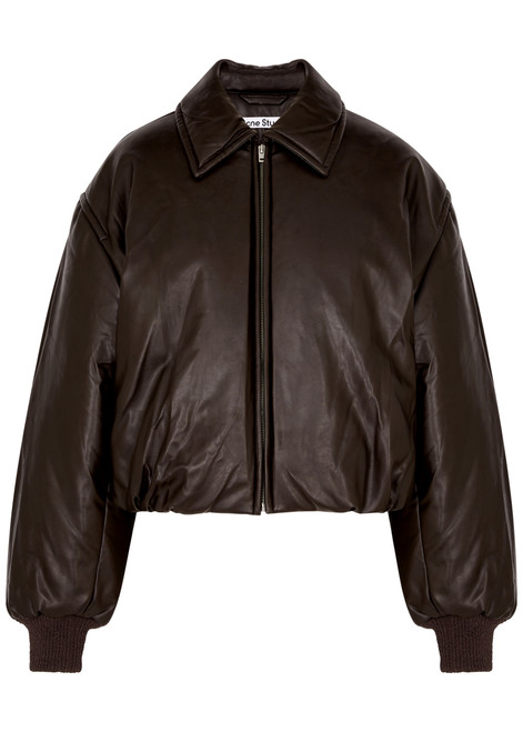 ACNE STUDIOS-Onnea padded faux leather bomber jacket