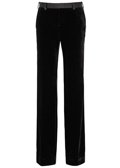 PALM ANGELS-Straight-leg velvet trousers