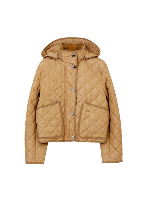 BURBERRY-Cropped quilted nylon jacket