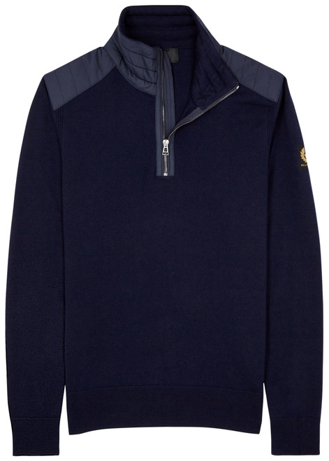 BELSTAFF-Kilmington half-zip wool jumper 