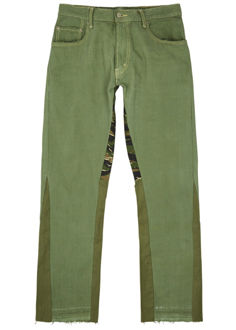 JEANIUS BAR ATELIER-Panelled flared jeans 