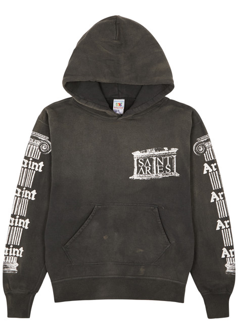 SAINT MXXXXXX-Saint Aries printed hooded cotton sweatshirt 