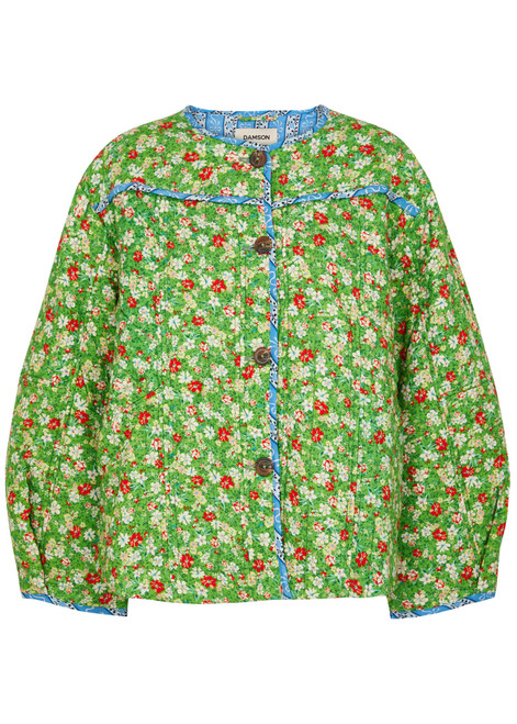 DAMSON MADDER-Markey floral-print quilted cotton jacket