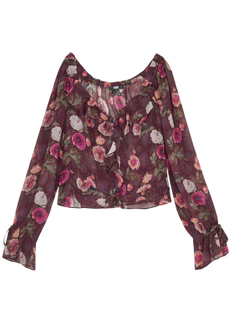 PAIGE-Lanea floral-print silk blouse 