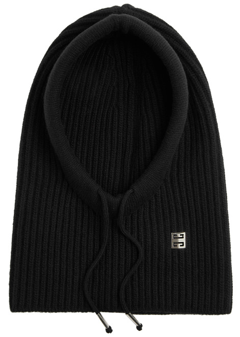 GIVENCHY-4G ribbed wool-blend balaclava 