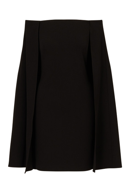 ADRIANNA PAPELL-Off shoulder cape dress