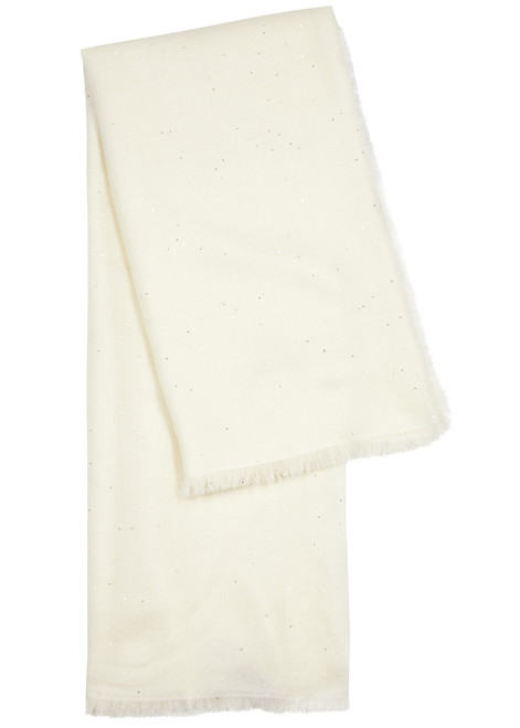 AMA PURE-Starlight sequin-embellished cashmere scarf