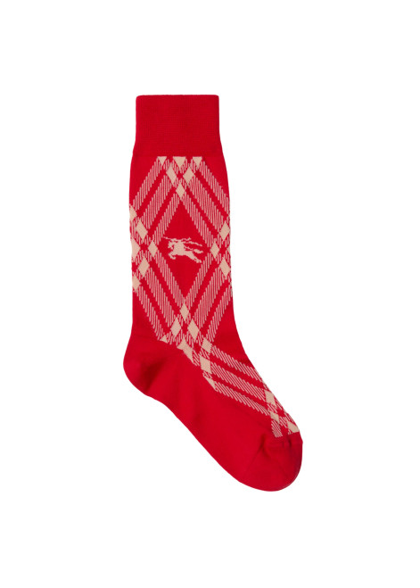 BURBERRY-Check cotton blend socks