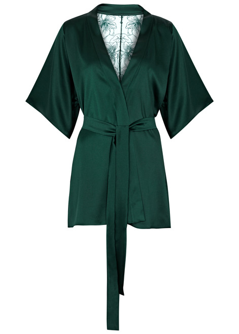 FLEUR OF ENGLAND-Eva silk-blend satin robe
