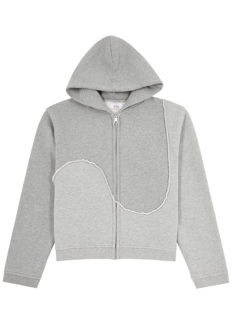 ERL-Swirl hooded cotton sweatshirt 