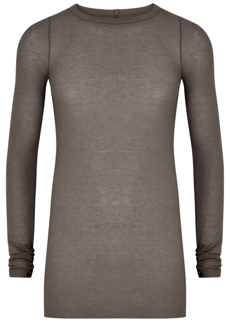 RICK OWENS-Ribbed knitted top 