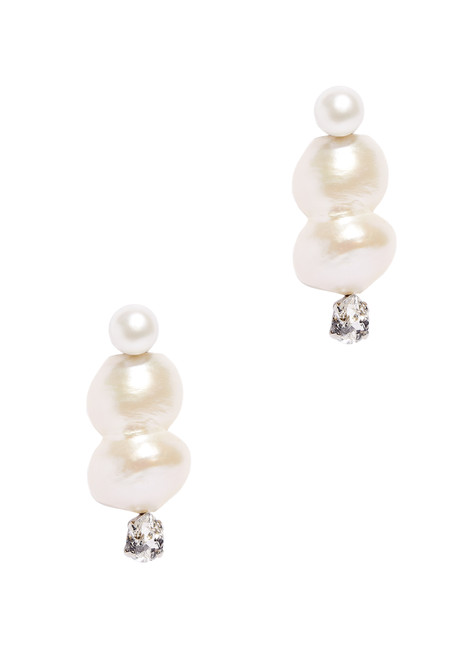 SIMONE ROCHA-Pearl drop earrings 