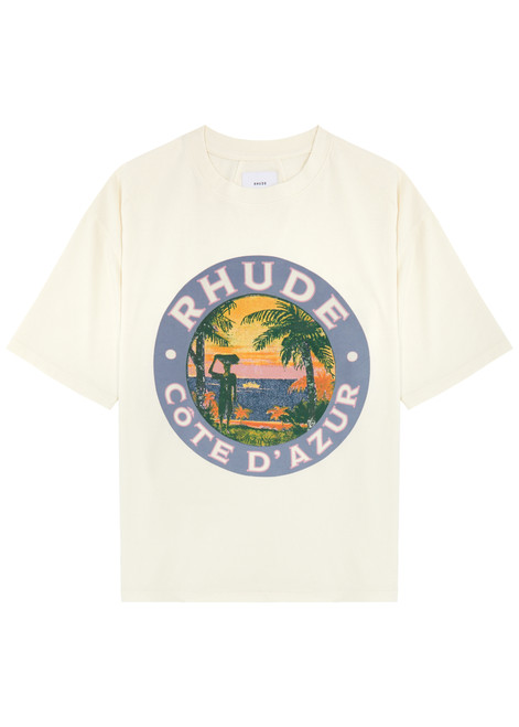 RHUDE-Lago logo cotton T-shirt 