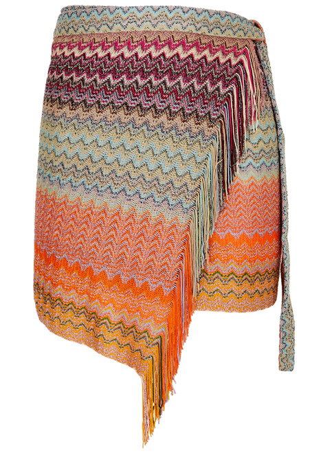 MISSONI-Zigzag-intarsia knitted sarong 