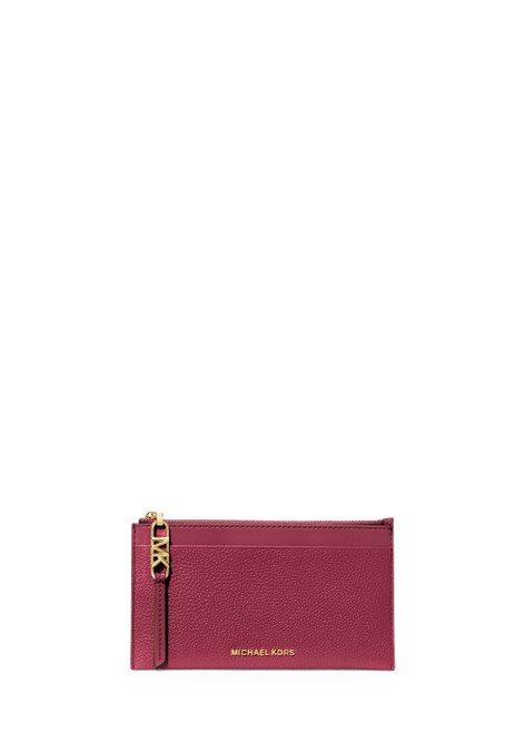 MICHAEL MICHAEL KORS-Empire large pebbled leather card case